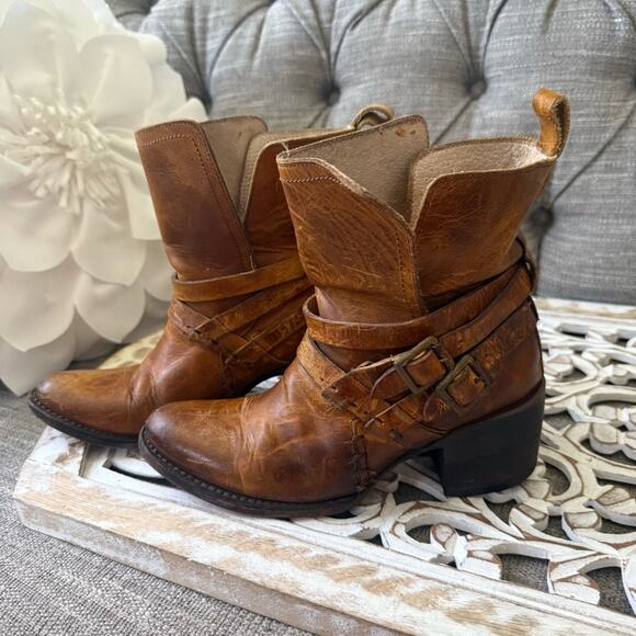 Freebird by Steven Saint Brown Leather Ankle Boots Women’s 6 - Picture 4 of 8